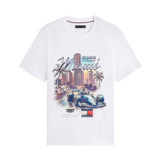 Koszulka t-shirt Miami Graphic Cadillac F1 2026 biała