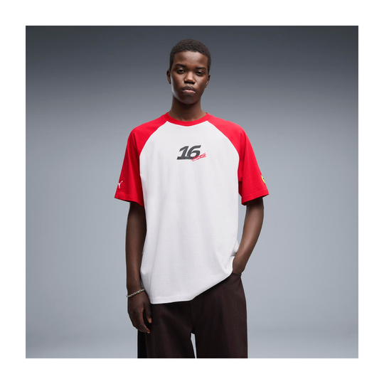 Koszulka t-shirt Charles Leclerc Graphic Scuderia Ferrari F1 2026 biała
