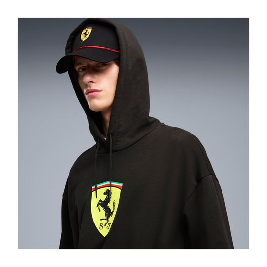 Bluza z kapturem Large Logo Scuderia Ferrari F1 2026 czarna