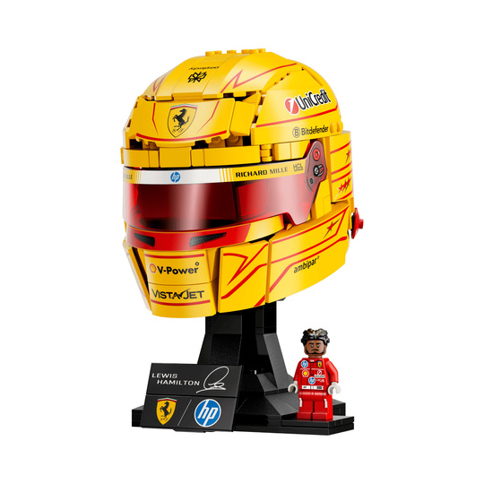 Model kasku LEGO Lewis Hamilton Scuderia Ferrari HP