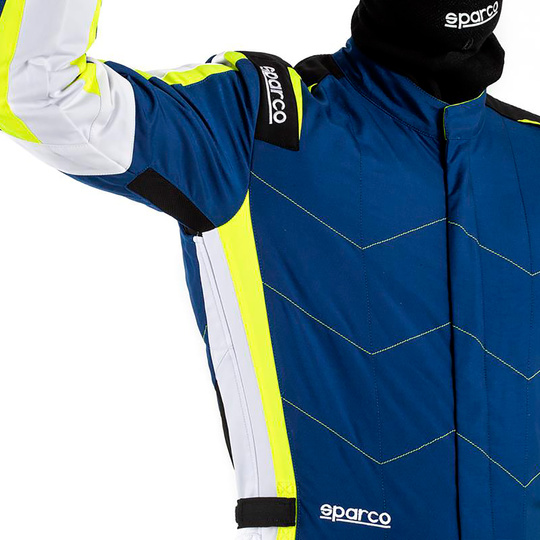 Kombinezon kartingowy Sparco KERB niebiesko-żółty (FIA)