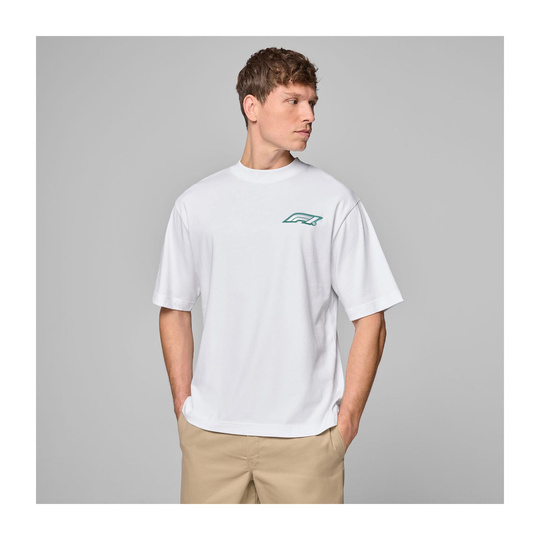Koszulka T-shirt męska Legacy Graphic biała Formula 1 2025