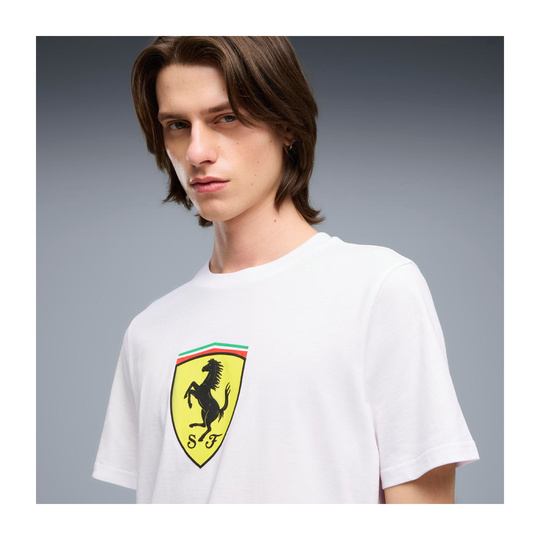 Koszulka T-shirt męska biała Large Logo Scuderia Ferrari F1 2026