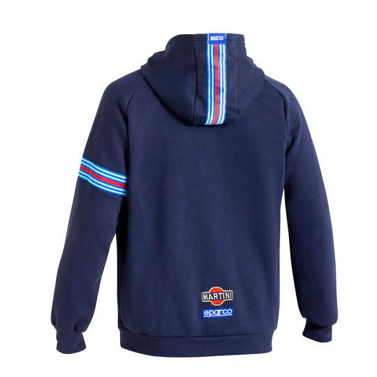 Bluza z kapturem rozpinana Martini Racing MY25 Sparco granatowa
