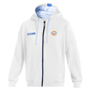 Bluza z kapturem rozpinana Full Zip Gulf MY25 Sparco biała