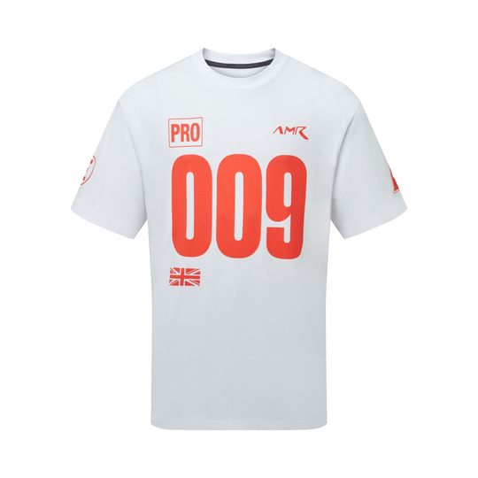 Koszulka t-shirt Limited Edition 009 Graphic Aston Martin Racing 2026 biało-czerwona