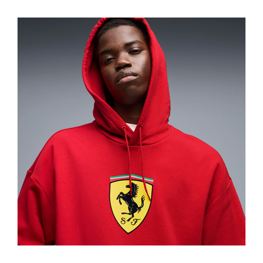 Bluza z kapturem Large Logo Scuderia Ferrari F1 2026 czerwona