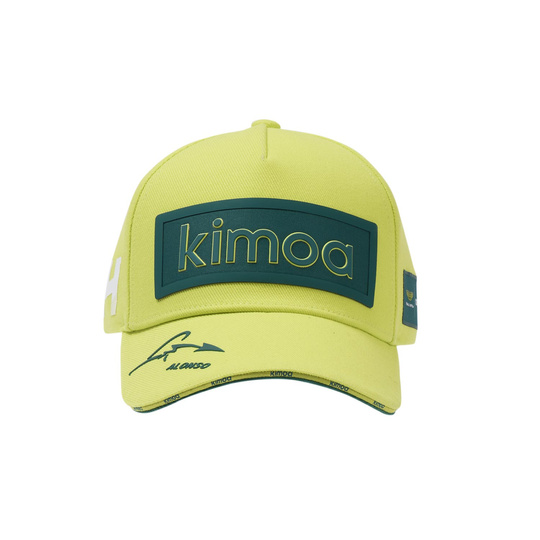 Czapka baseballowa męska Patch limonkowa Alonso Kimoa Aston Martin F1 2024