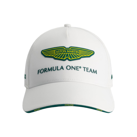 Czapka baseballowa męska biała Team Aston Martin F1 2025