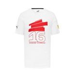 Koszulka T-shirt męska Leclerc Driver white Ferrari F1