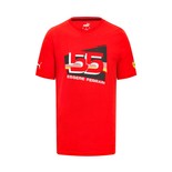 Koszulka T-shirt męska Sainz Driver Red Ferrari F1